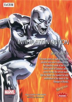 2013 Fleer Retro Marvel  - Intimidation Nation #IN6 Silver Surfer Back