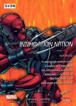 2013 Fleer Retro Marvel  - Intimidation Nation #IN10 Deadpool Back