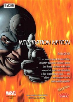 2013 Fleer Retro Marvel  - Intimidation Nation #IN15 Bullseye Back