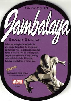 2013 Fleer Retro Marvel  - Jambalaya #JB14 Silver Surfer Back