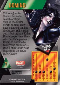 2013 Fleer Retro Marvel  - Metal #7 Domino Back
