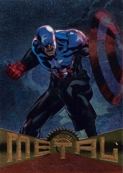 2013 Fleer Retro Marvel  - Metal #9 Captain America Front
