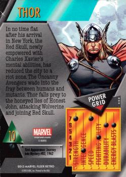 2013 Fleer Retro Marvel  - Metal #10 Thor Back