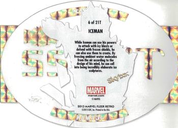 2013 Fleer Retro Marvel  - Metal Universe Ti-22 #T6 Iceman Back