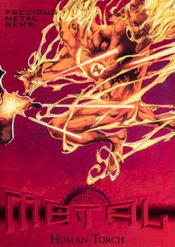 2013 Fleer Retro Marvel  - Precious Metal Gems Red #4 Human Torch Front