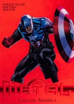 2013 Fleer Retro Marvel  - Precious Metal Gems Red #9 Captain America Front