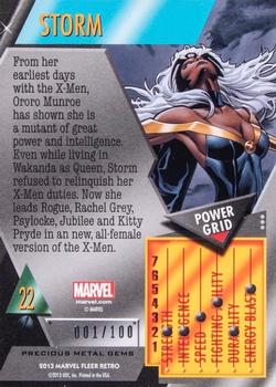 2013 Fleer Retro Marvel  - Precious Metal Gems Red #22 Storm Back
