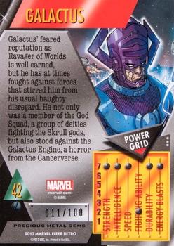 2013 Fleer Retro Marvel  - Precious Metal Gems Red #42 Galactus Back