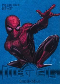 2013 Fleer Retro Marvel  - Precious Metal Gems Blue #5 Spider-Man Front