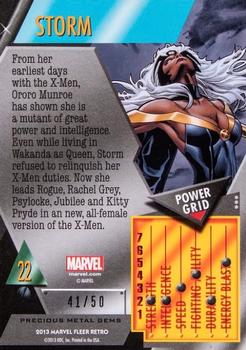 2013 Fleer Retro Marvel  - Precious Metal Gems Blue #22 Storm Back