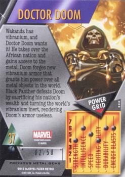 2013 Fleer Retro Marvel  - Precious Metal Gems Blue #37 Doctor Doom Back