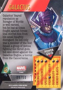 2013 Fleer Retro Marvel  - Precious Metal Gems Blue #42 Galactus Back