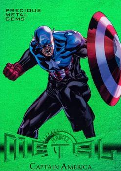 2013 Fleer Retro Marvel  - Precious Metal Gems Green #9 Captain America Front