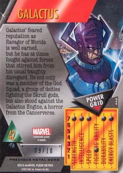 2013 Fleer Retro Marvel  - Precious Metal Gems Green #42 Galactus Back