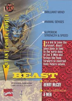 2013 Fleer Retro Marvel  - Ultra X-Men #UX4 Beast Back