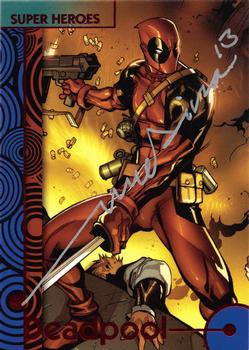 2013 Fleer Retro Marvel  - Base Autograph Parallel #10 Deadpool / Paco Medina Front