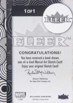 2013 Fleer Retro Marvel  - Sketches Variations #NNO77 Mick and Matt Glebe Back