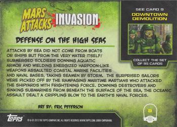 2013 Topps Mars Attacks Invasion #8 Defense on the High Seas Back