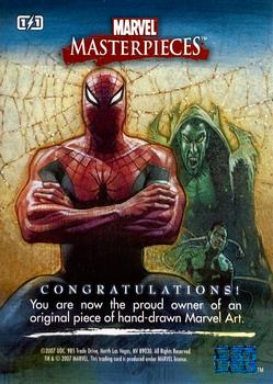 2007 SkyBox Marvel Masterpieces - Sketches #NNO Daniel Cooney Back
