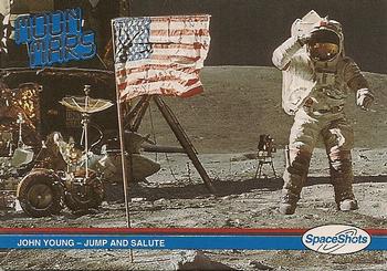 1991 Space Ventures Space Shots Moon Mars #20 John Young - Jump and Salute Front