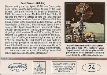 1991 Space Ventures Space Shots Moon Mars #24 Gene Cernan - Saluting Back