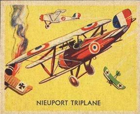 1934 National Chicle Sky Birds (R136) #63 Nieuport Triplane Front