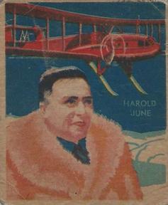 1934 National Chicle Sky Birds (R136) #101 Harold June Front