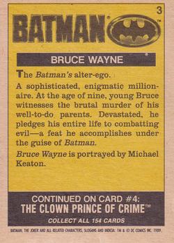 1989 O-Pee-Chee Batman Movie #3 Bruce Wayne Back