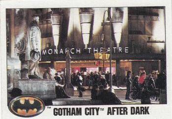 1989 O-Pee-Chee Batman Movie #13 Gotham City After Dark Front