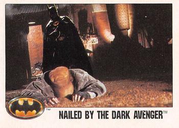 1989 O-Pee-Chee Batman Movie #17 Nailed by the Dark Avenger Front