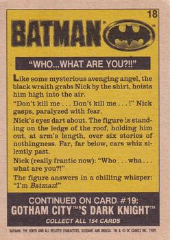 1989 O-Pee-Chee Batman Movie #18 Who...What Are You?!! Back