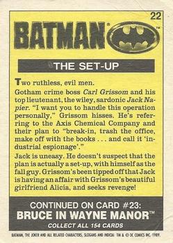 1989 O-Pee-Chee Batman Movie #22 The Set-Up Back