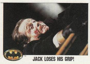 1989 O-Pee-Chee Batman Movie #34 Jack Loses His Grip! Front