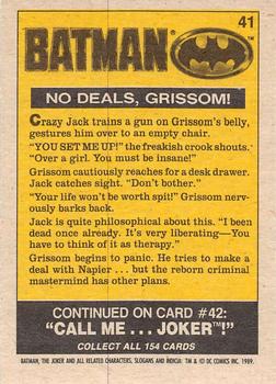 1989 O-Pee-Chee Batman Movie #41 No Deals, Grissom! Back