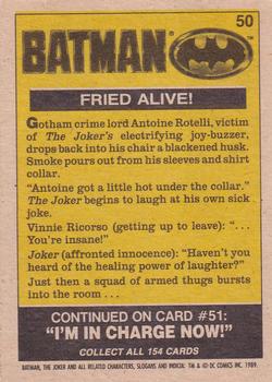 1989 O-Pee-Chee Batman Movie #50 Fried Alive! Back