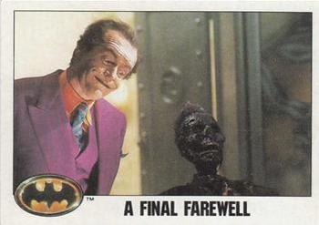 1989 O-Pee-Chee Batman Movie #52 A Final Farewell Front