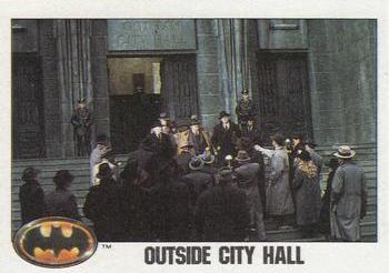 1989 O-Pee-Chee Batman Movie #54 Outside City Hall Front