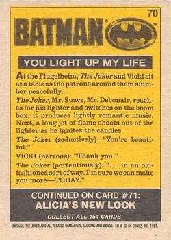 1989 O-Pee-Chee Batman Movie #70 You Light Up My Life Back