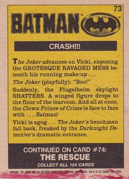 1989 O-Pee-Chee Batman Movie #73 Crash!!! Back