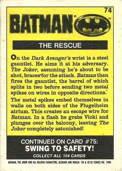 1989 O-Pee-Chee Batman Movie #74 The Rescue Back