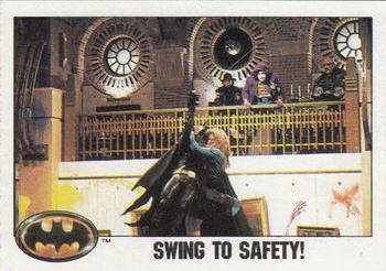 1989 O-Pee-Chee Batman Movie #75 Swing to Safety! Front