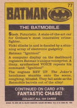 1989 O-Pee-Chee Batman Movie #77 The Batmobile Back