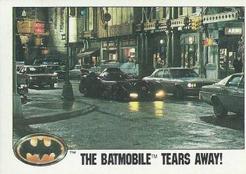 1989 O-Pee-Chee Batman Movie #79 The Batmobile Tears Away! Front