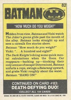 1989 O-Pee-Chee Batman Movie #82 How Much Do You Weigh? Back