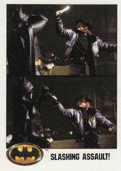 1989 O-Pee-Chee Batman Movie #88 Slashing Assault! Front