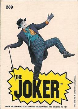 1989 O-Pee-Chee Batman Movie #289 The Joker Front