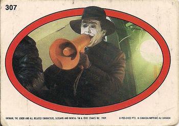 1989 O-Pee-Chee Batman Movie #307 (Joker and megaphone) Front
