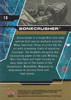 2003 Fleer Transformers Armada - Gold #18 Bonecrusher Back
