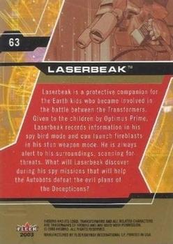 2003 Fleer Transformers Armada - Gold #63 Laserbeak Back