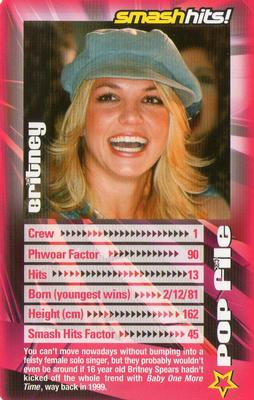2003 Top Trumps Smash Hits! Popstars 2 #NNO Britney Spears Front